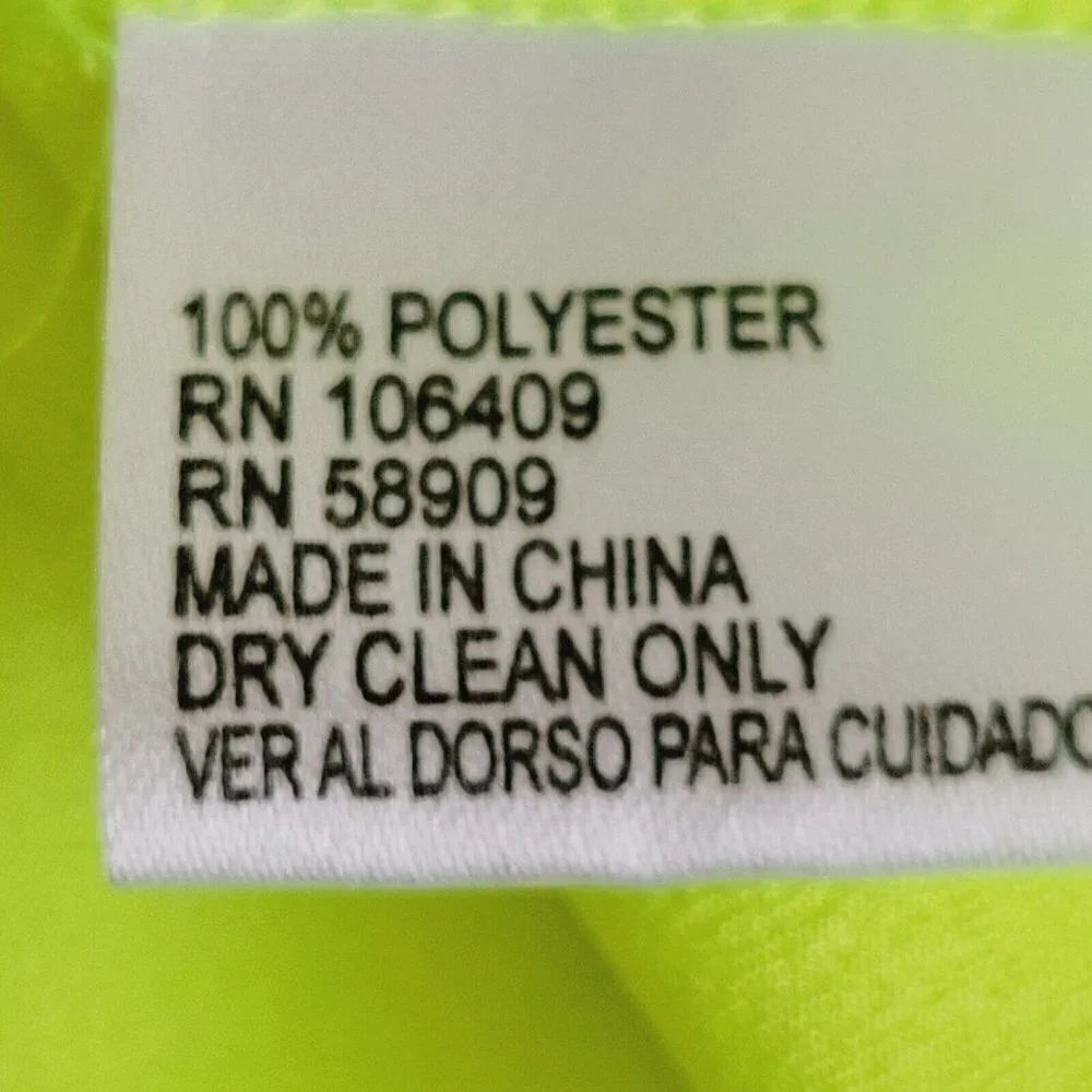 Gianni Bini Sz Small Neon Yellow Sleeveless Blouse Faux Wrap Pleated Shoulders - Picture 6 of 6